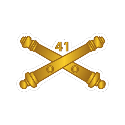 Kiss-Cut Stickers -  Army - 41st Artillery Regiment  w Branch X 300