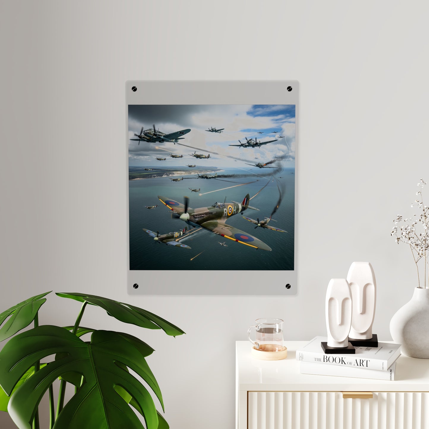 Acrylic Wall Art Panel - British and German aircraft during the Battle of Britain