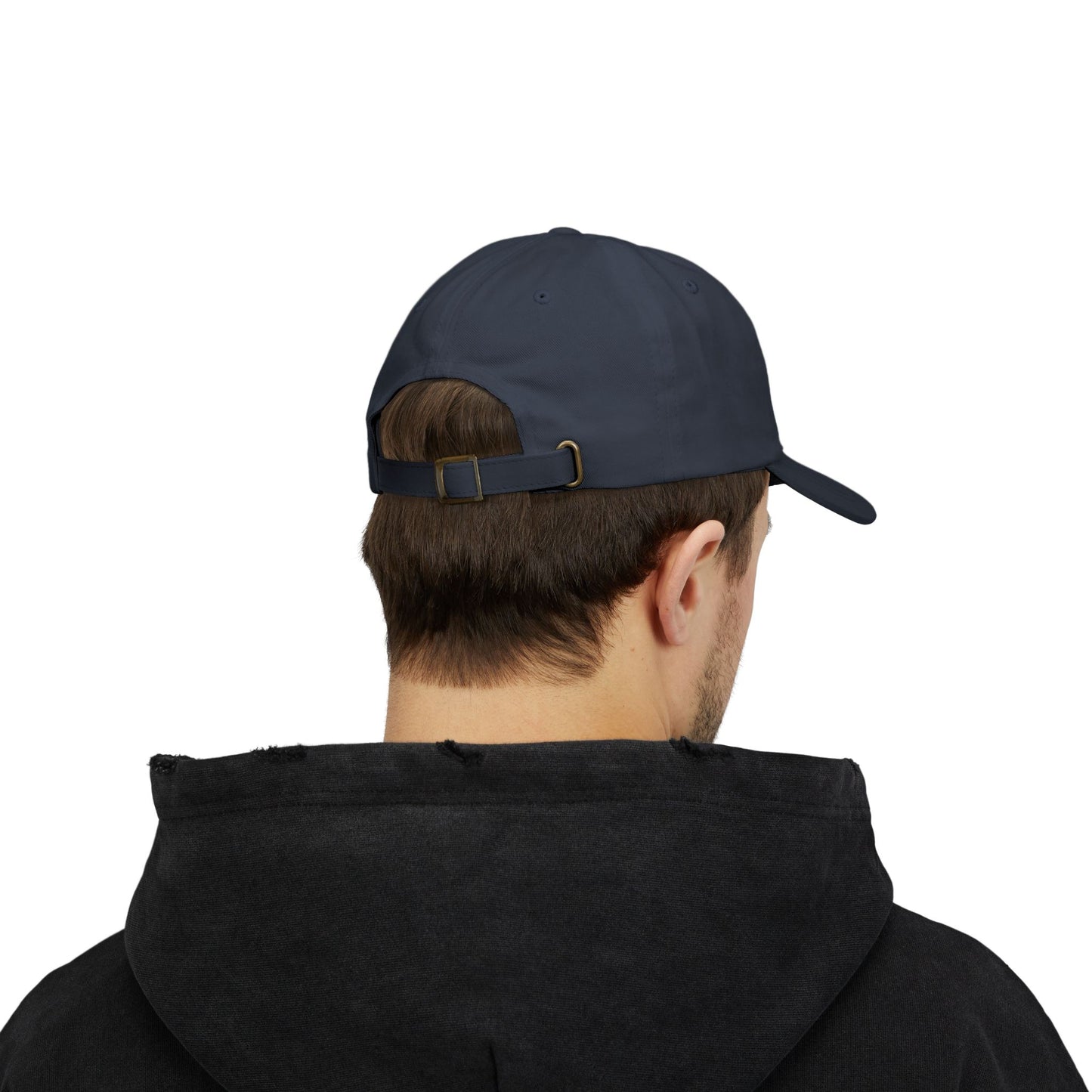 Hat - Classic Dad Cap American Flag with Police Blue Stripe and Badge