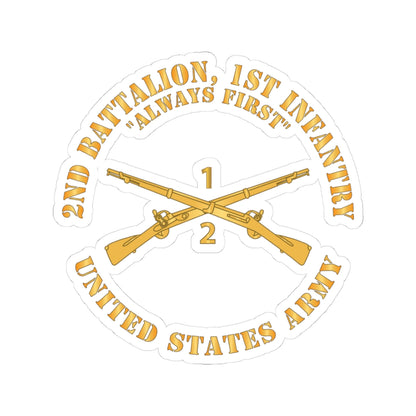 Kiss-Cut Stickers - Army - 2nd Battalion, 1st Infantry Regiment Branch - Always First - US Army X 300