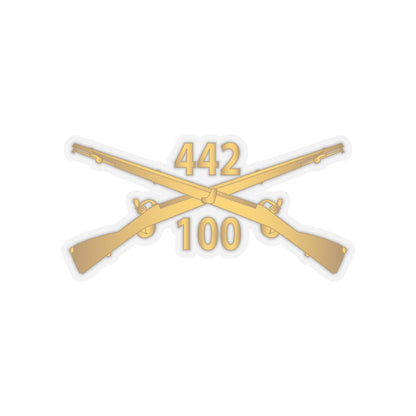 Kiss-Cut Stickers - Army - 100th Infantry Battalion, 442nd Infantry Regiment - wo Txt w Br X 300