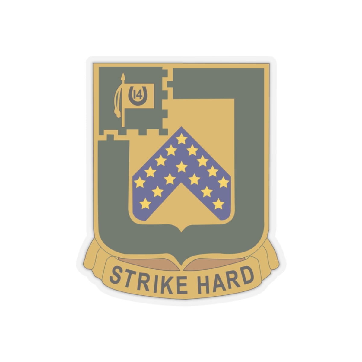 Kiss-Cut Stickers - Army  - 16th Cavalry Regiment wo Txt