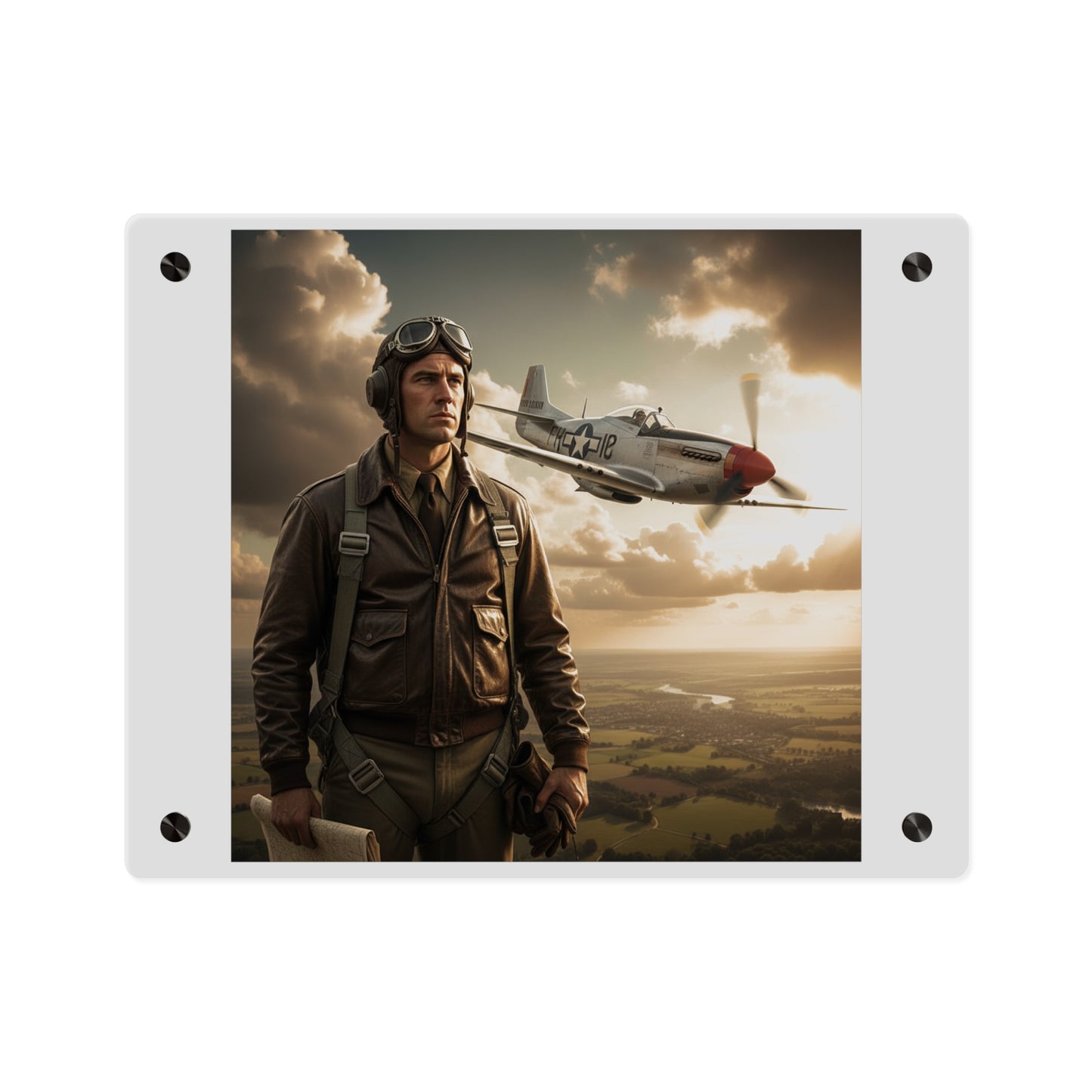 Acrylic Wall Art Panel - Army Air Corps Pilot