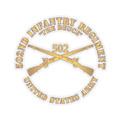 Kiss-Cut Stickers - Army - 502nd Infantry Regt - The Deuce - Infantry Br