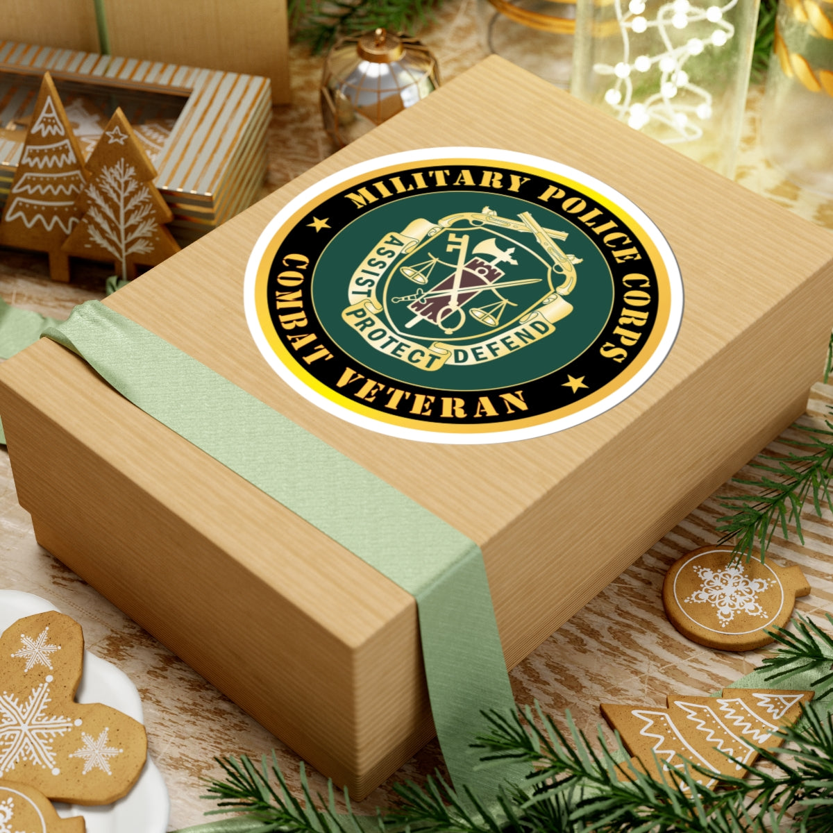 Kiss-Cut Stickers - Army - Military Police Corps Regimental Crest - Combat Veteran