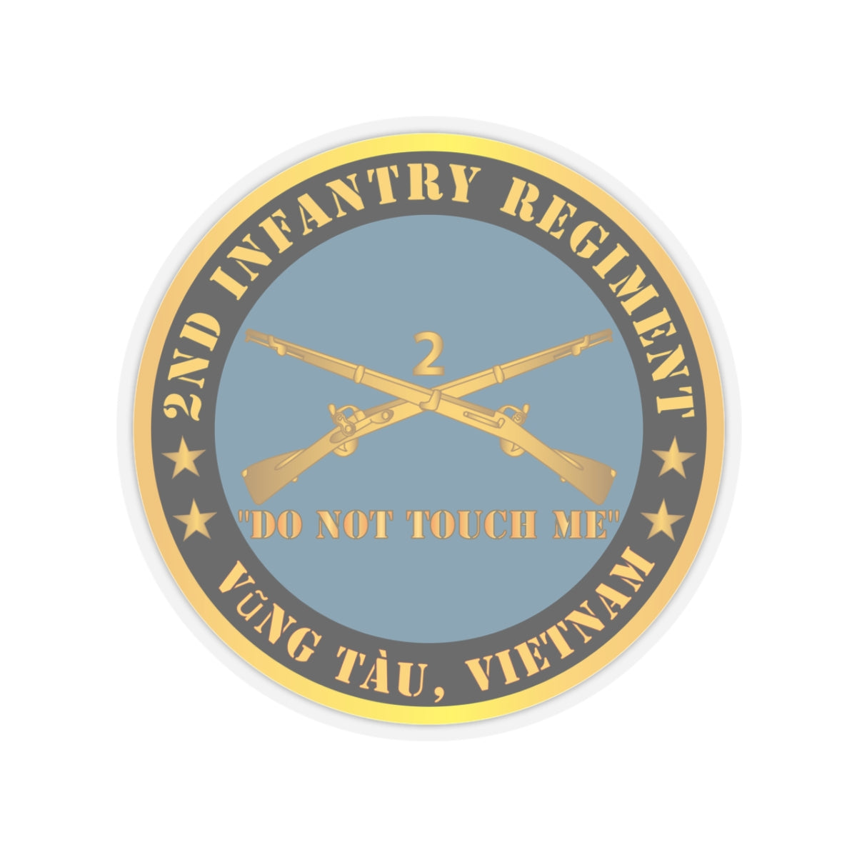 Kiss-Cut Stickers - Army - 2nd  Infantry Regiment Branch - Do Not Touch Me -  Vung Tau, Vietnam