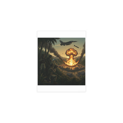 Indoor and Outdoor Silk Posters - Jungle Drug Lab Destruction w Explosions