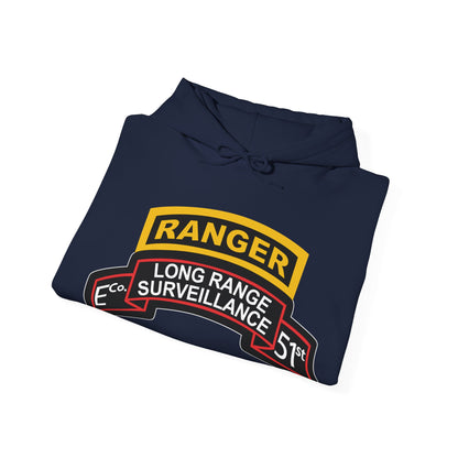 Unisex Heavy Blend™ Hooded Sweatshirt - Army - Airborne Ranger - E Company- 51st Infantry (Ranger) w Ranger Tab