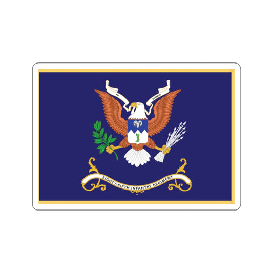 Kiss-Cut Stickers - Army - Regimental Colors - 85th Infantry Regiment  - FIX BAYONETS Flag w Fringe X 300