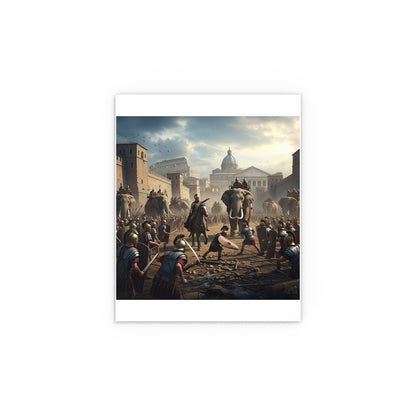 Indoor and Outdoor Silk Posters - Hannibal Battling the Roman Legions as he Enters Rome