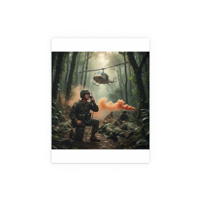 Indoor and Outdoor Silk Posters - Medevac Request - Vietnam