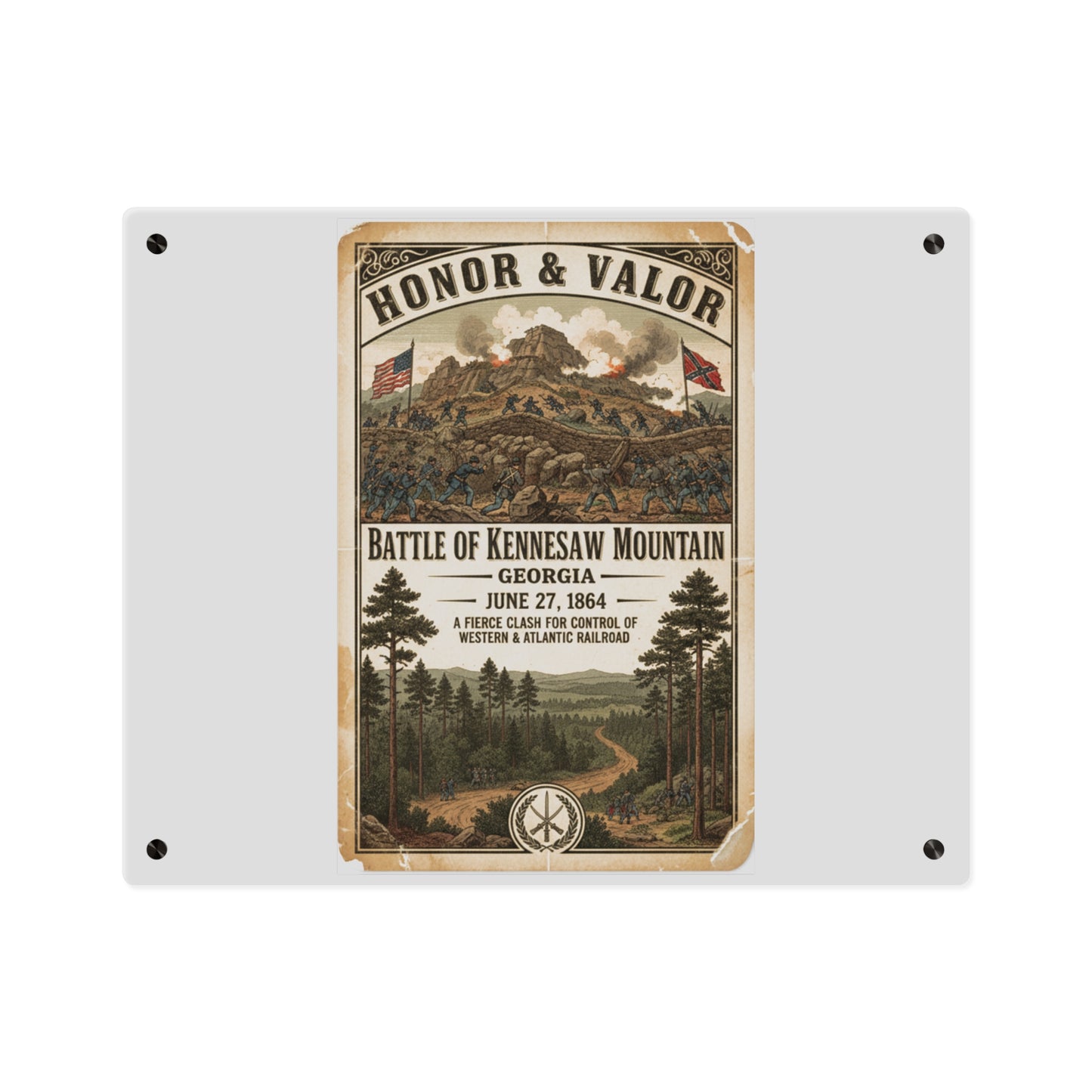 Acrylic Wall Art Panel - Battle of Kennesaw Mountain