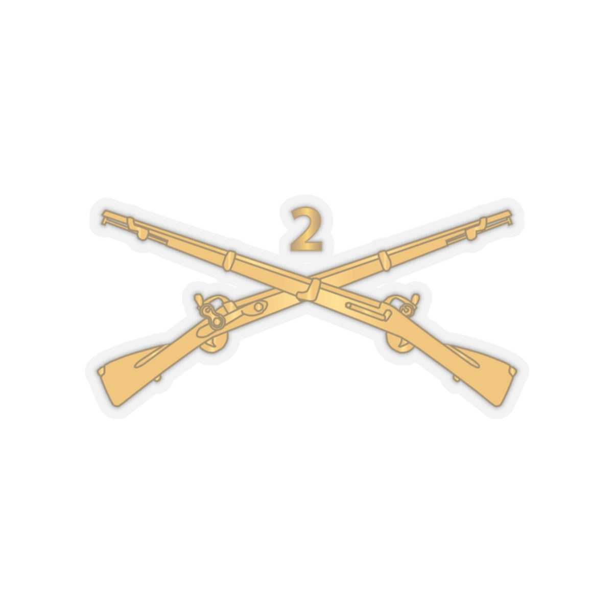 Kiss-Cut Stickers - Army - 2nd Infantry Regiment Branch - wo Txt