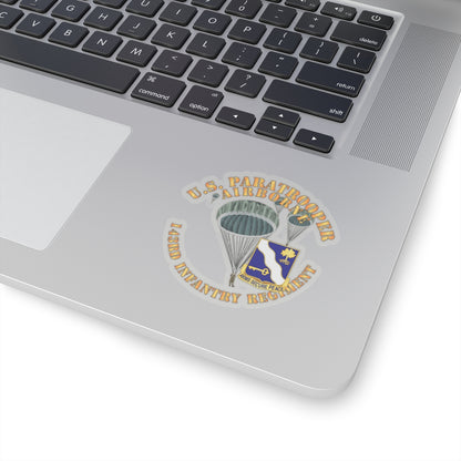 Kiss-Cut Stickers - Army - US Paratrooper - 143rd Infantry Regiment X 300