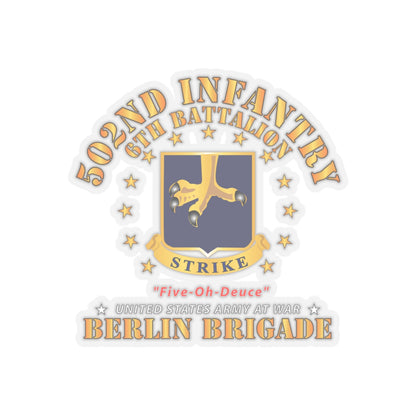 Kiss-Cut Stickers - Army - 6th Battalion 502nd Infantry - Berlin Brigade X 300
