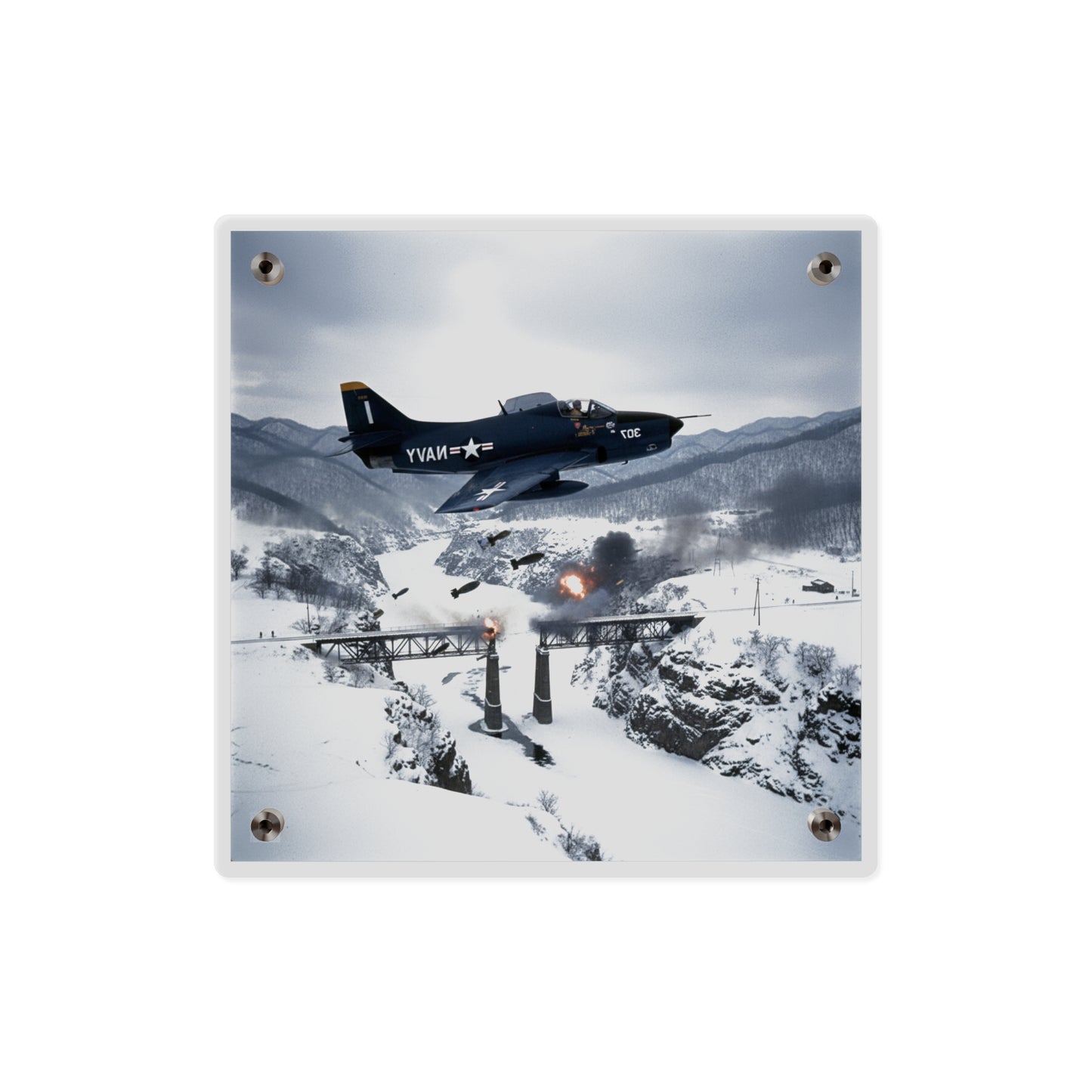 Acrylic Wall Art Panel - Attack at Majon-ni and Samdong-ni during Korean War