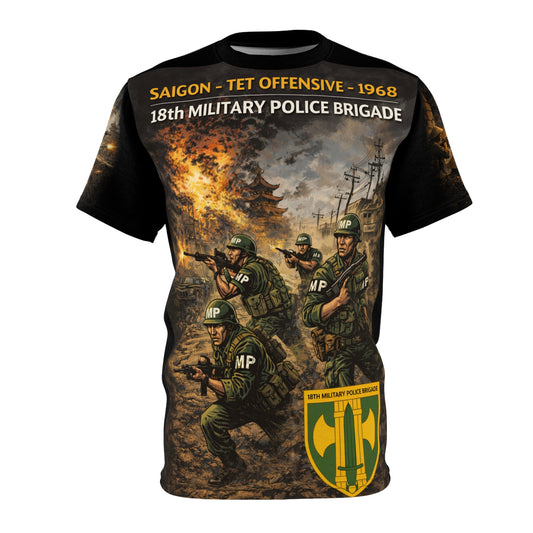 18th Military Police Brigade Tet 1968 Tribute Tee — "Taking Back Control"
