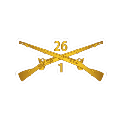Kiss-Cut Stickers - Army - 1st Bn 26th Infantry Regiment - w Infantry Br wo Txt X 300
