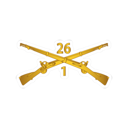 Kiss-Cut Stickers - Army - 1st Bn 26th Infantry Regiment - w Infantry Br wo Txt X 300