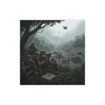 Indoor and Outdoor Silk Posters - SOF Team Hitting a Jungle Drug Lab