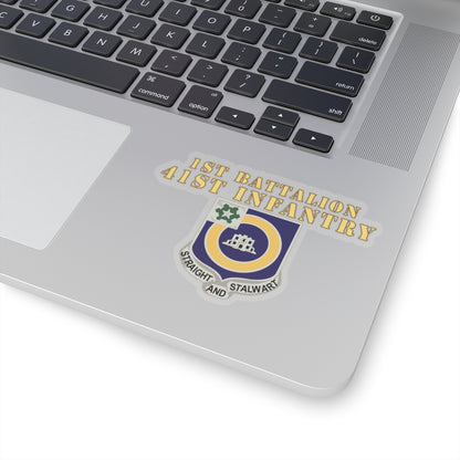 Kiss-Cut Stickers - Army - 1st Bn 41st  Infantry - DUI X 300 - Hat