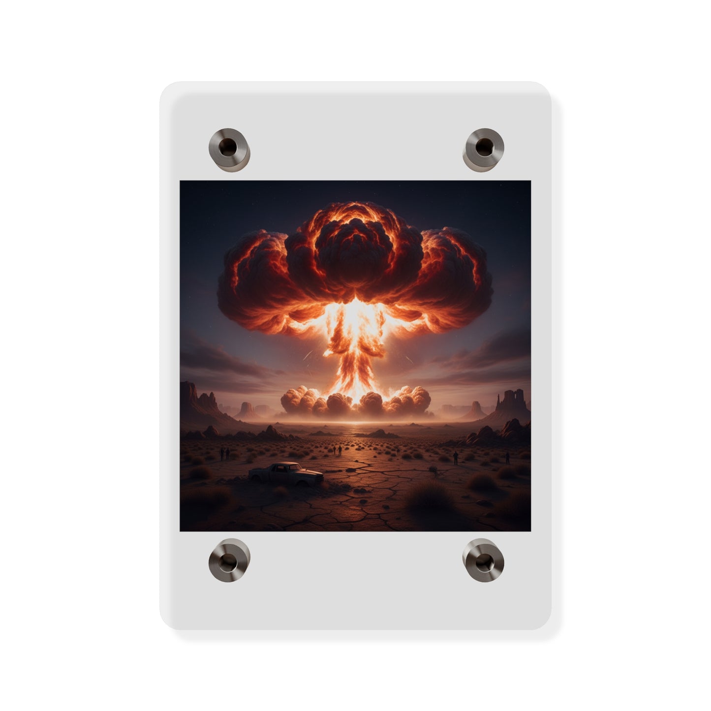 Acrylic Wall Art Panel - Atomic Blast in the desert