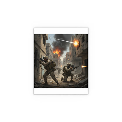 Indoor and Outdoor Silk Posters - Marines in  the 2nd Battle of Fallujah