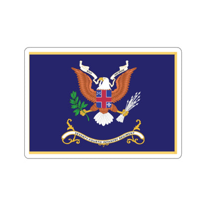 Kiss-Cut Stickers - Army - Regimental Colors - 74th Infantry Regiment  - BOLD AND BRAVE Flag w Fringe X 300