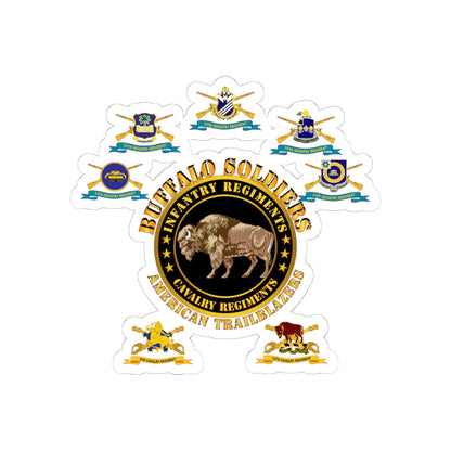 Kiss-Cut Stickers - Army - Buffalo Soldiers - Infantry - Cavalry Regiments - All DUIs