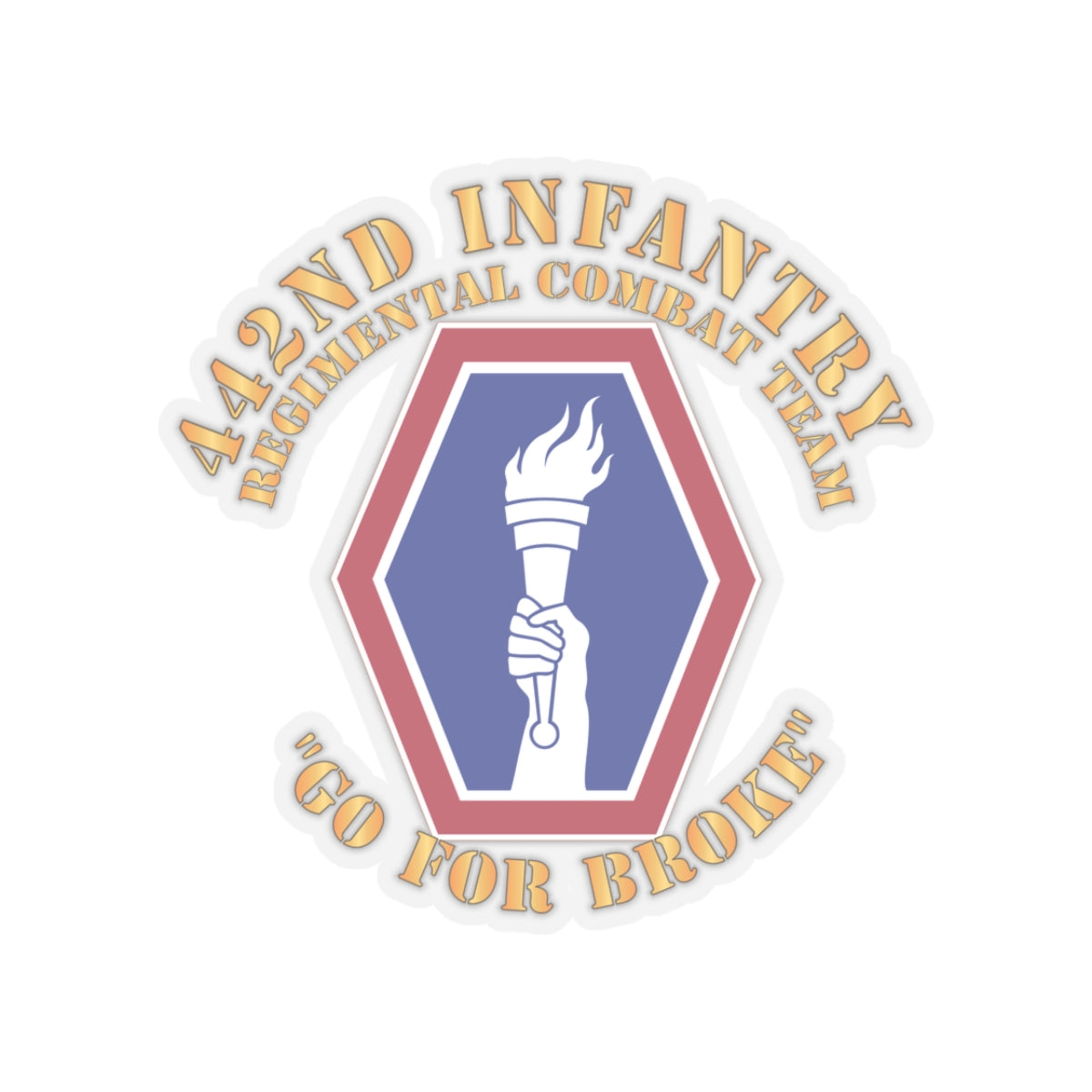 Kiss-Cut Stickers - Army - 442nd Infantry Regimental Combat Team