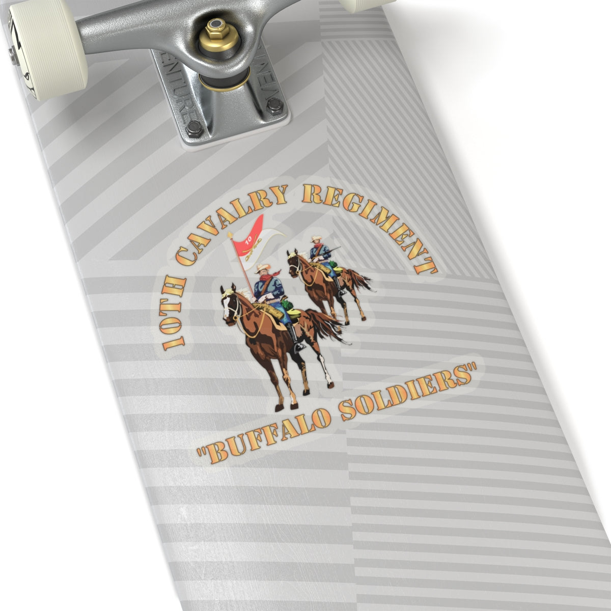 Kiss-Cut Stickers - Army - 10th Cavalry Regiment w Cavalrymen - Buffalo Soldiers