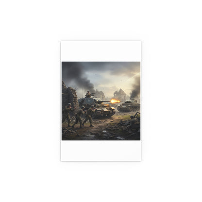 Indoor and Outdoor Silk Posters - Tank Destroyer - M10 Wolverine vs German Panzer Tank