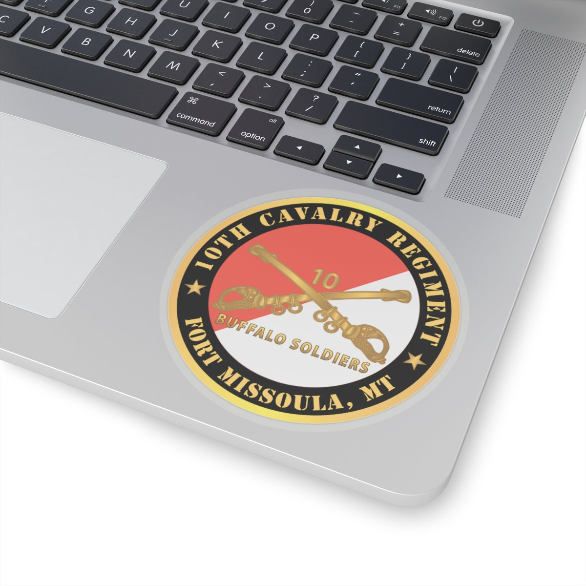 Kiss-Cut Stickers - Army - 10th Cavalry Regiment - Fort Missoula,  MT - Buffalo Soldiers w Cav Branch