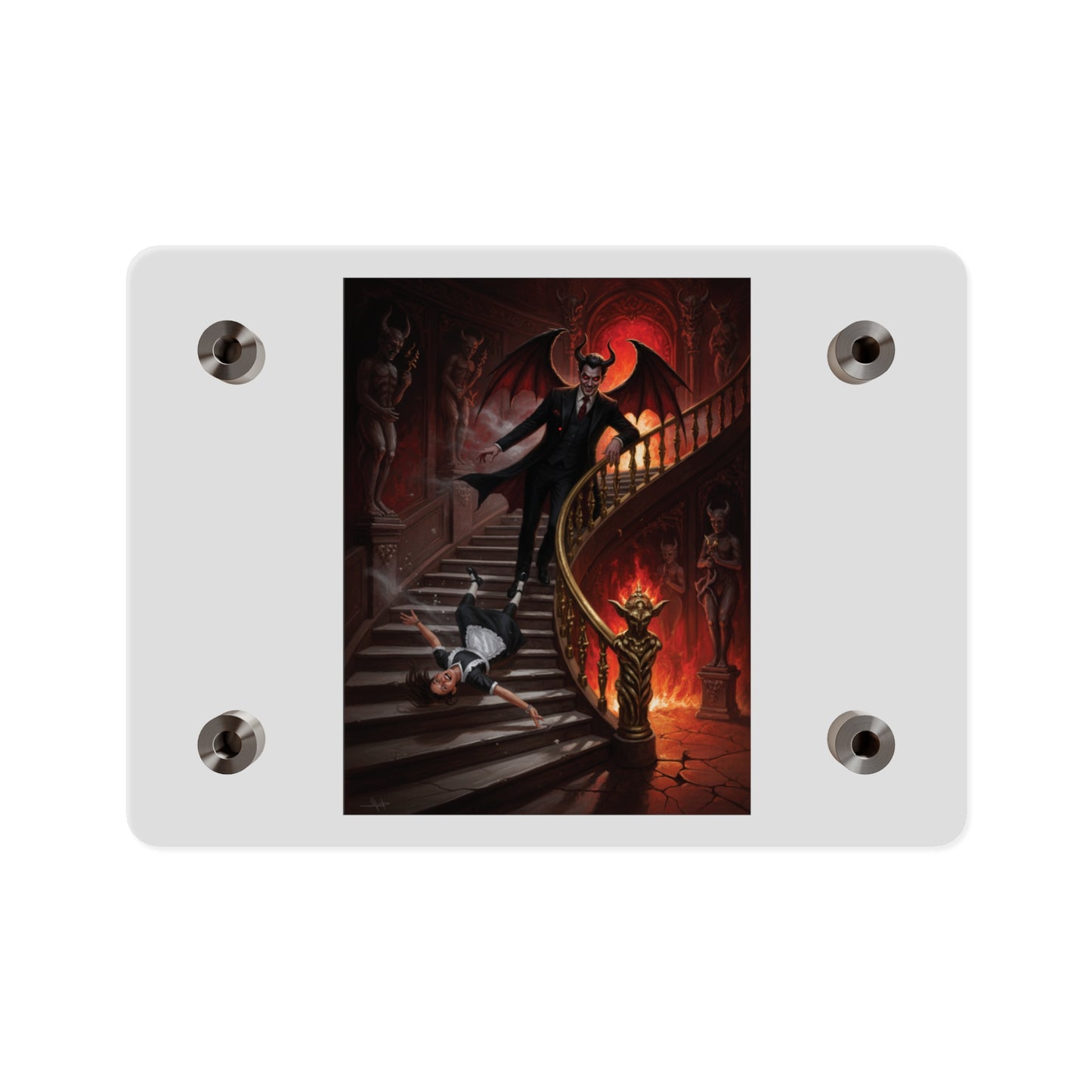 Acrylic Wall Art Panel - devil and maid