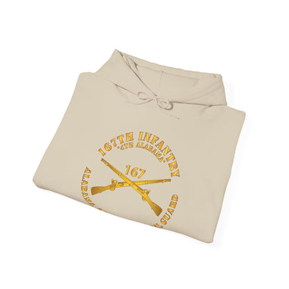 Unisex Heavy Blend™ Hooded Sweatshirt - Army - 167th Infantry - 4th Alabama - ALARNG - Inf Branch X 300