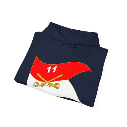 Unisex Heavy Blend™ Hooded Sweatshirt - Army - 11th Armored Cavalry Regiment Guidon Waving X 300