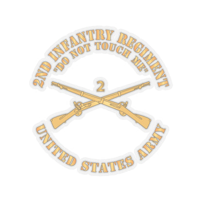 Kiss-Cut Stickers - Army - 2nd  Infantry Regiment Branch - Do Not Touch Me - US Army