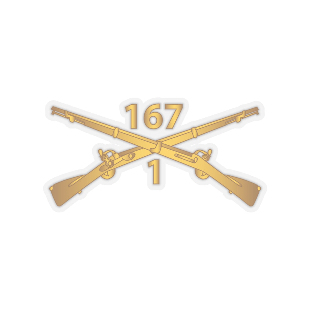 Kiss-Cut Stickers - Army - 1st Batalion, 167th Infantry Regiment - Inf Branch wo Txt X 300