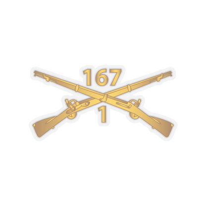 Kiss-Cut Stickers - Army - 1st Batalion, 167th Infantry Regiment - Inf Branch wo Txt X 300