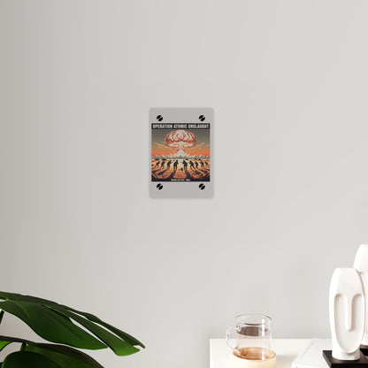 Acrylic Wall Art Panel - Atomic Testing in Nevada Desert Operation Fury - Toward the attack