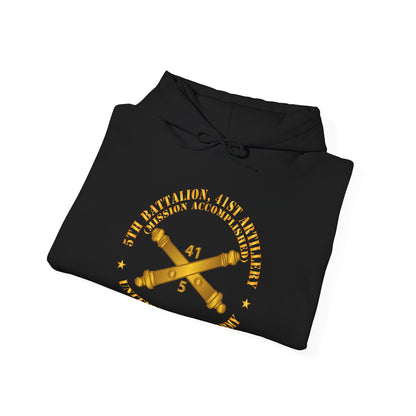 Unisex Heavy Blend™ Hooded Sweatshirt - 5th Bn 41st Artillery - Mission Accomplished - US Army  w Branch X 300