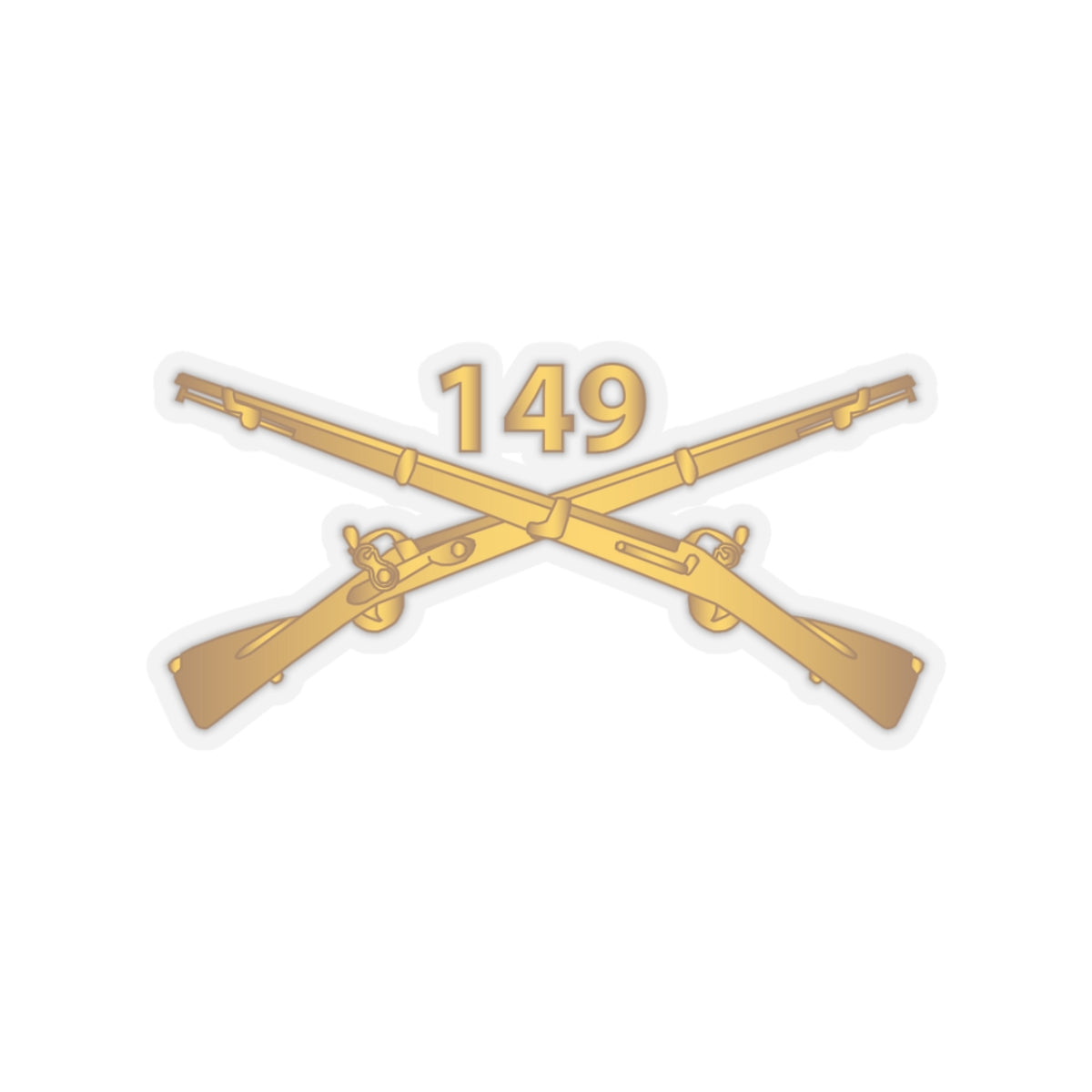 Kiss-Cut Stickers - Army -  149th Infantry Regiment - Branch wo Txt X 300