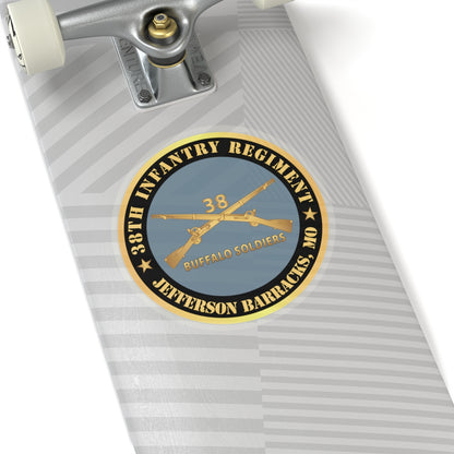 Kiss-Cut Stickers - Army - 38th Infantry Regiment - Buffalo Soldiers - Jefferson Barracks, MO w Inf Branch