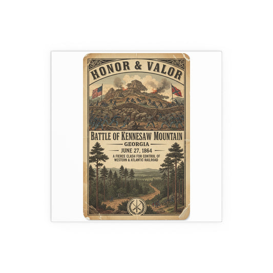 Indoor and Outdoor Silk Posters - Battle of Kennesaw Mountain
