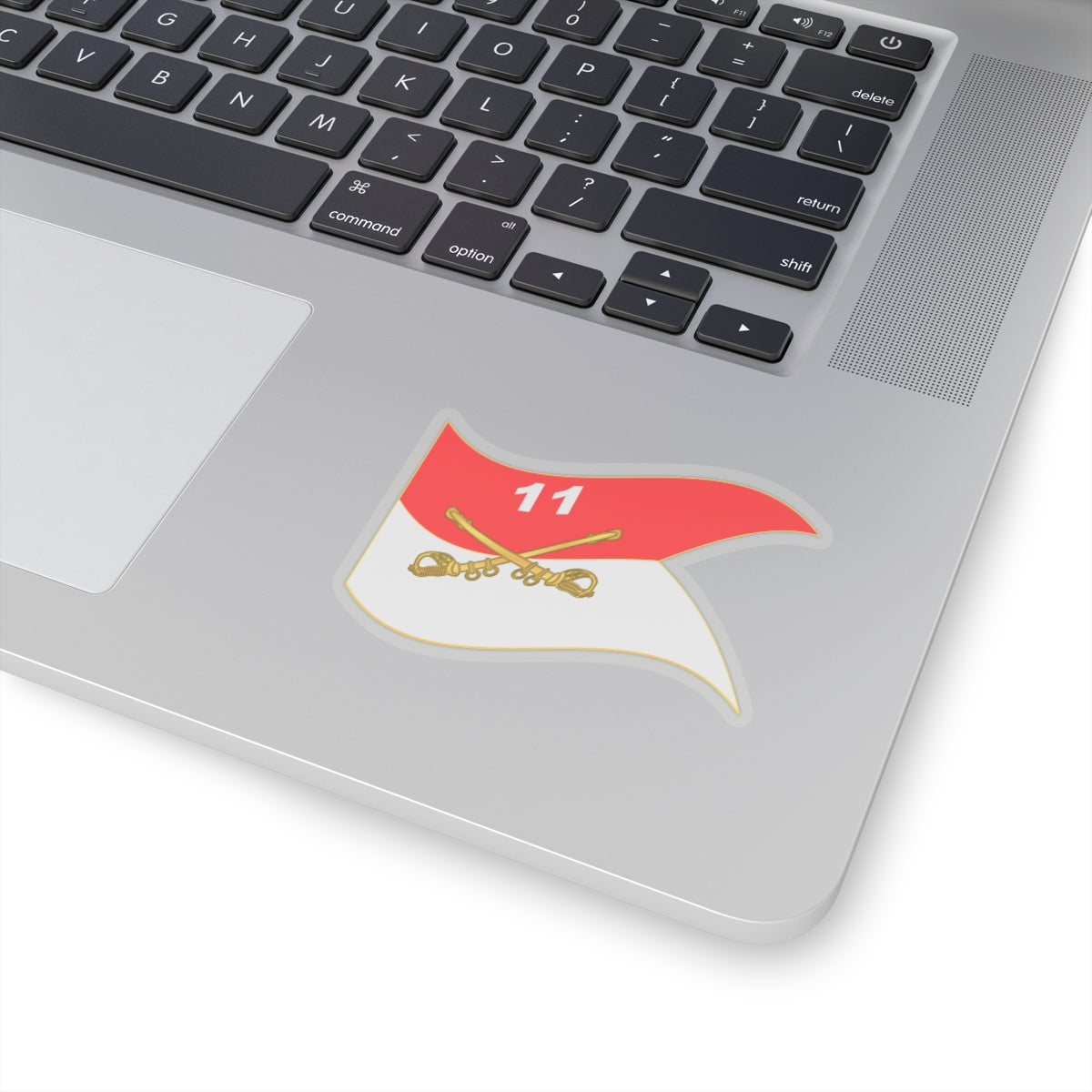 Kiss-Cut Stickers - Army - 11th Armored Cavalry Regiment Guidon Waving X 300