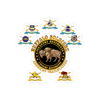 Kiss-Cut Stickers - Army - Buffalo Soldiers - Infantry - Cavalry Regiments - All DUIs