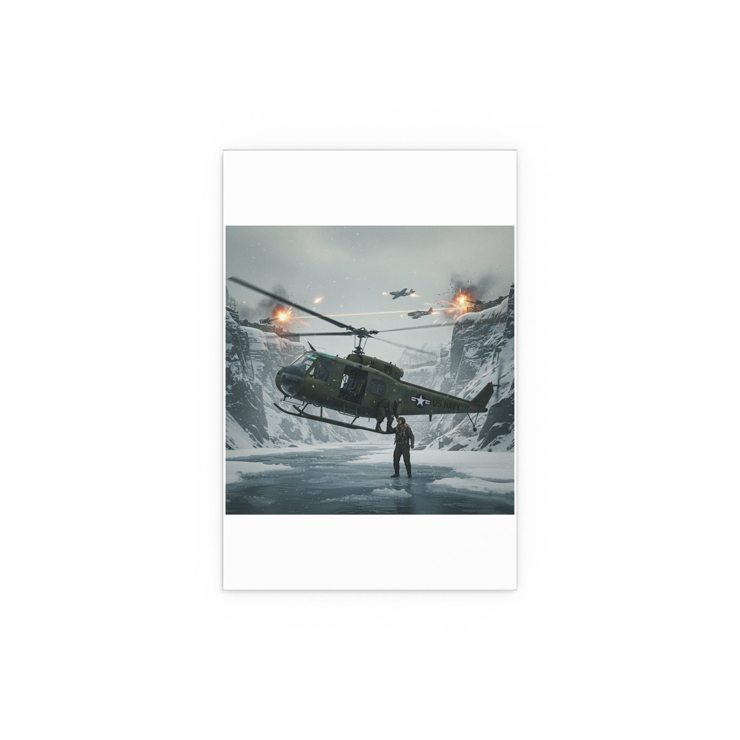 Indoor and Outdoor Silk Posters - Rescue Mission from Majon-ni and Samdong-ni attack - Korean War