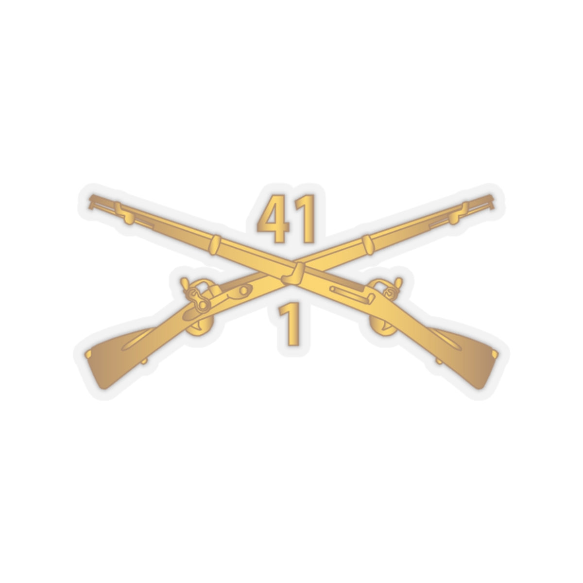 Kiss-Cut Stickers - Army - 1st Bn 41st  Infantry wo Txt X 300 - Hat