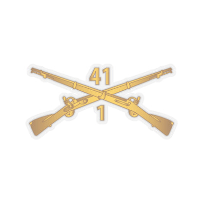 Kiss-Cut Stickers - Army - 1st Bn 41st  Infantry wo Txt X 300 - Hat