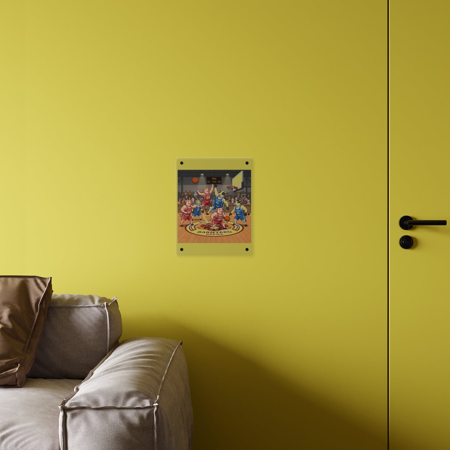 Acrylic Wall Art Panel - Pigs vs Cows